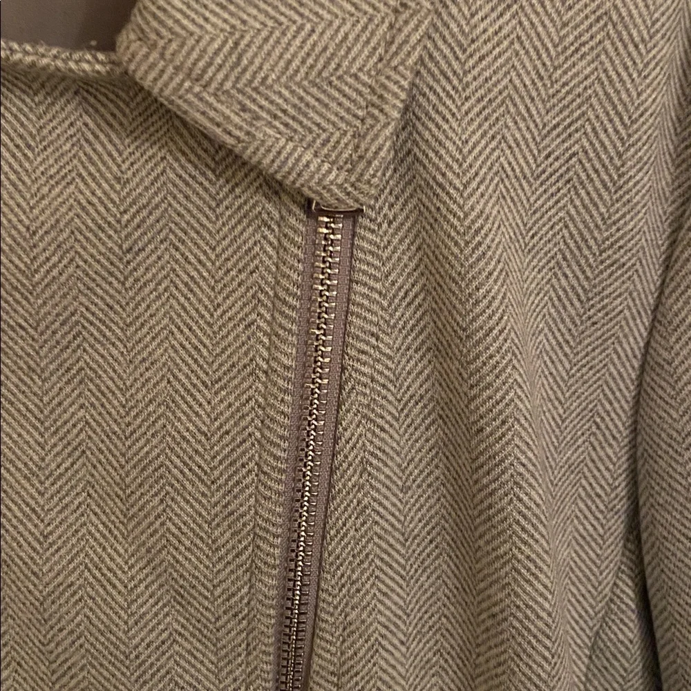 ANN TAYLOR Gray Women's Tweed Pattern Soft! L Large Jacket - Picture 4 of 8